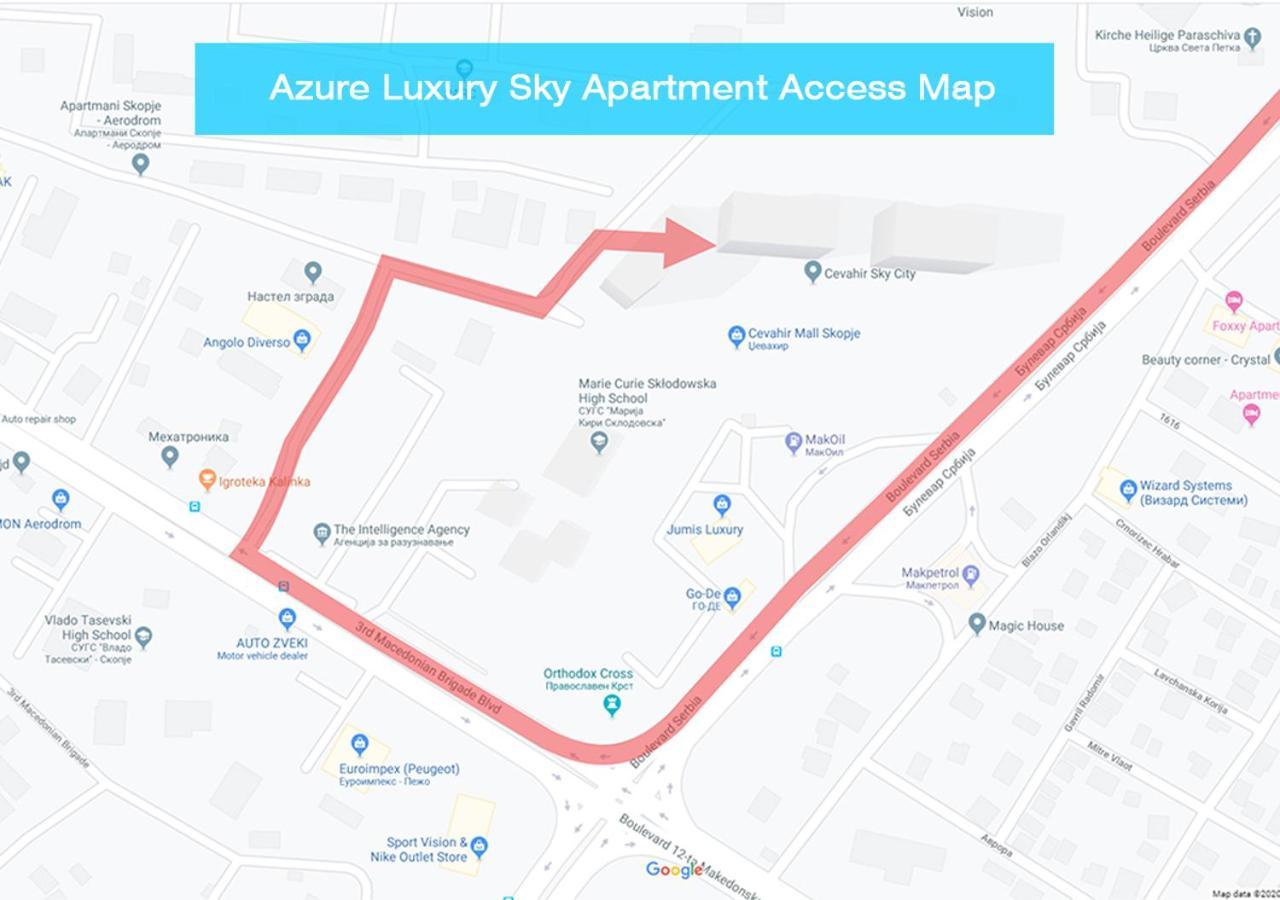 Azure Luxury Sky Apartment สโกเปีย ภายนอก รูปภาพ